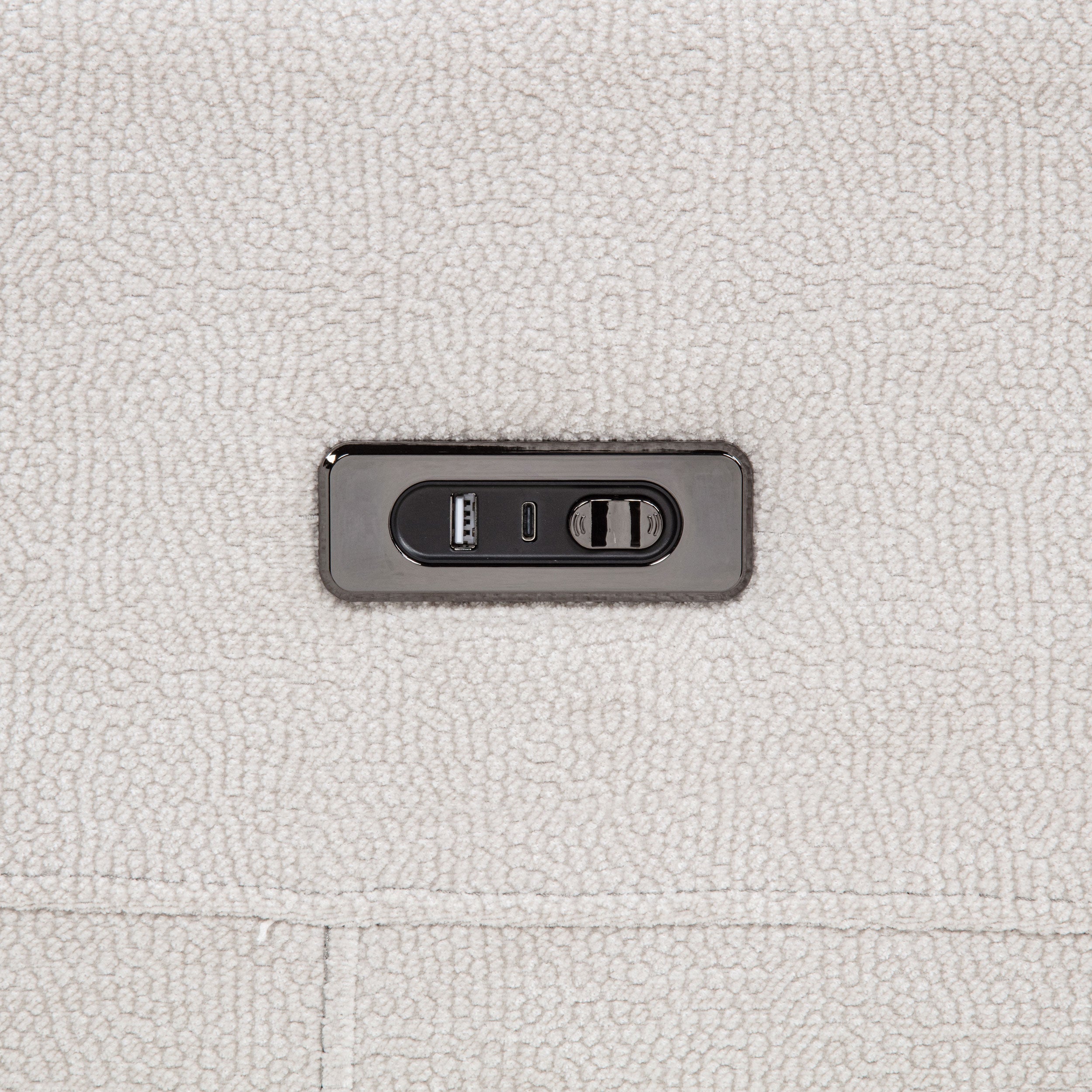 Kennett Chenille Upholstered Power Reclining Loveseat Ivory-