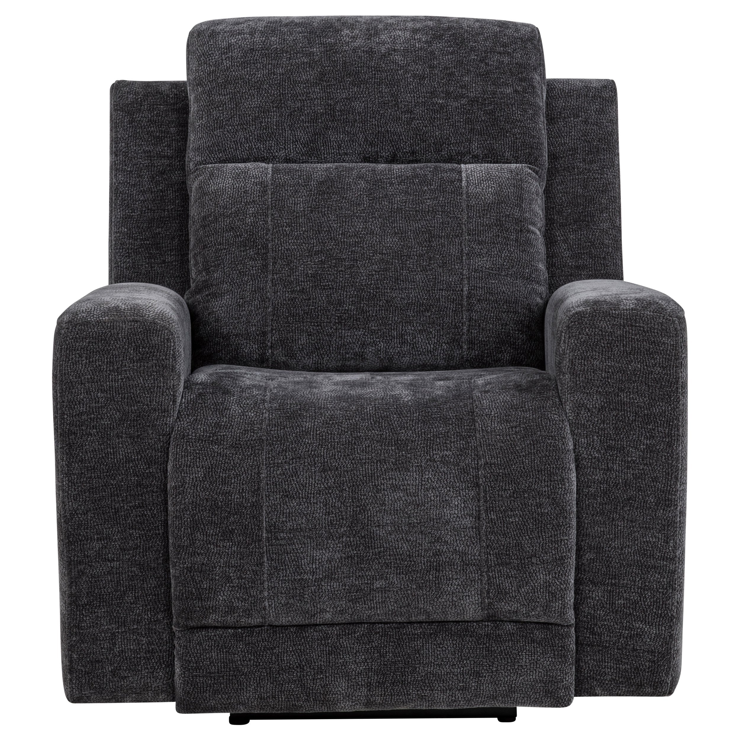 Kennett Chenille Upholstered Power Recliner Chair Dark Grey-
