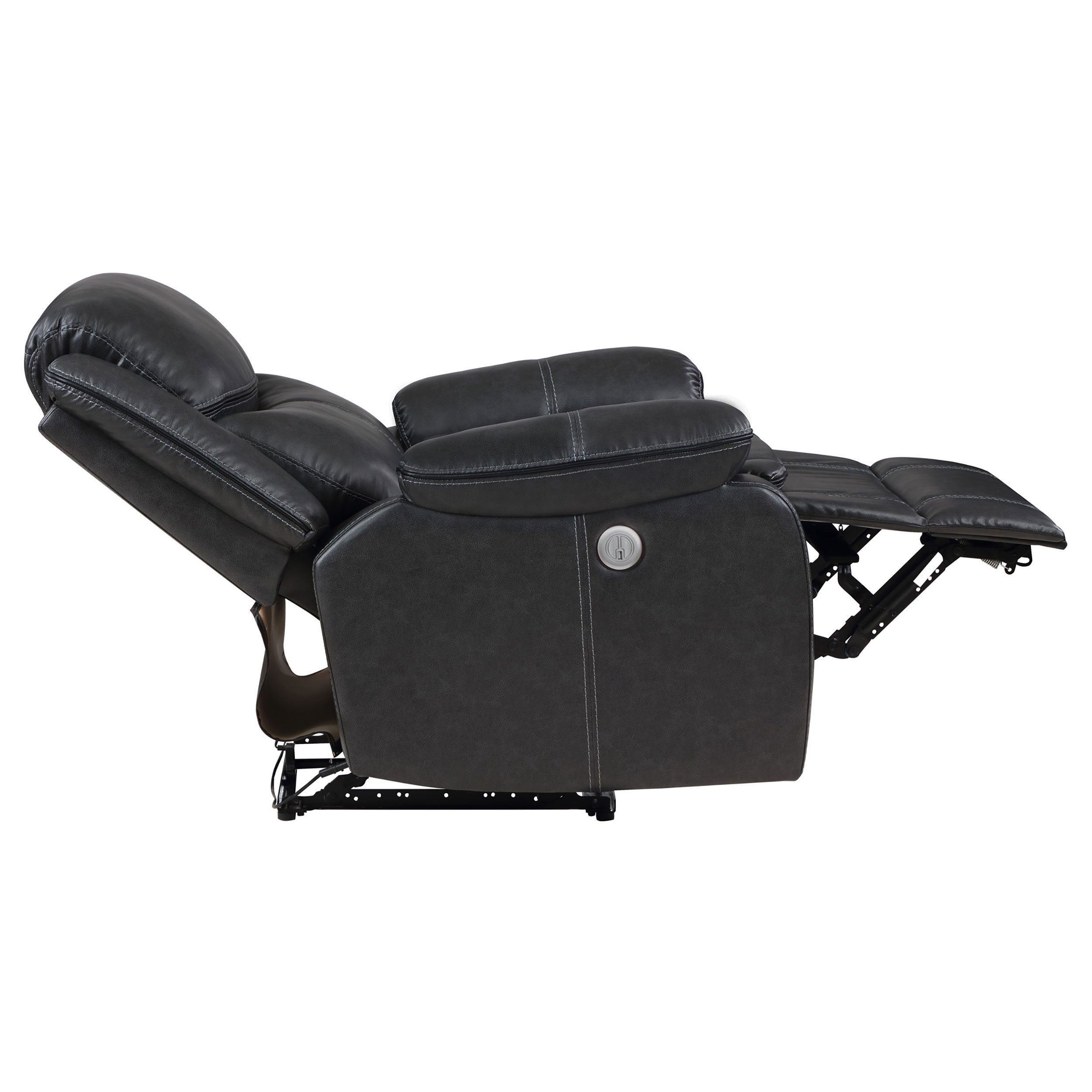 Sycamore Upholstered Power Recliner Chair Dark Grey-