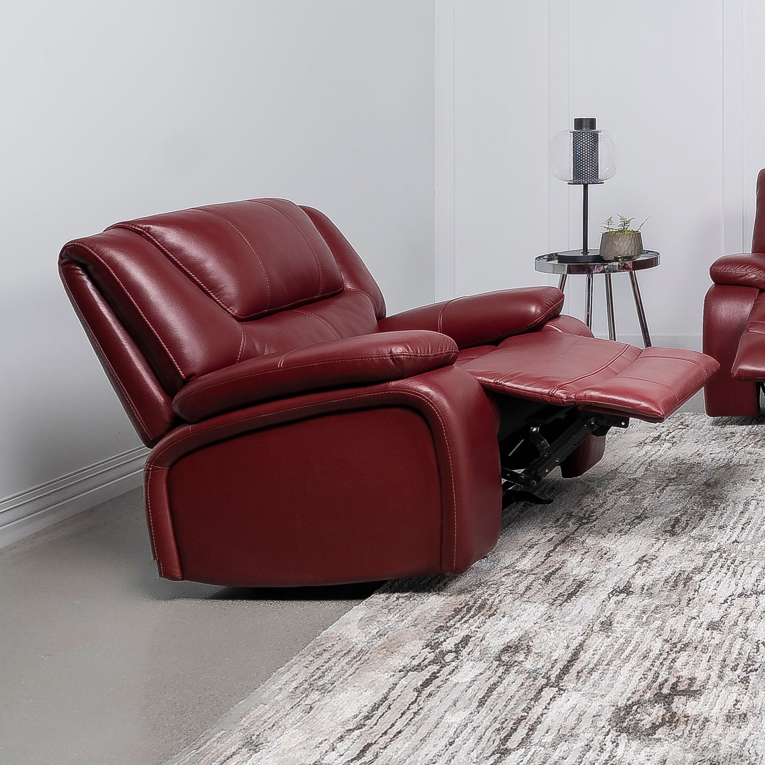Camila Upholstered Glider Recliner Chair Red-
