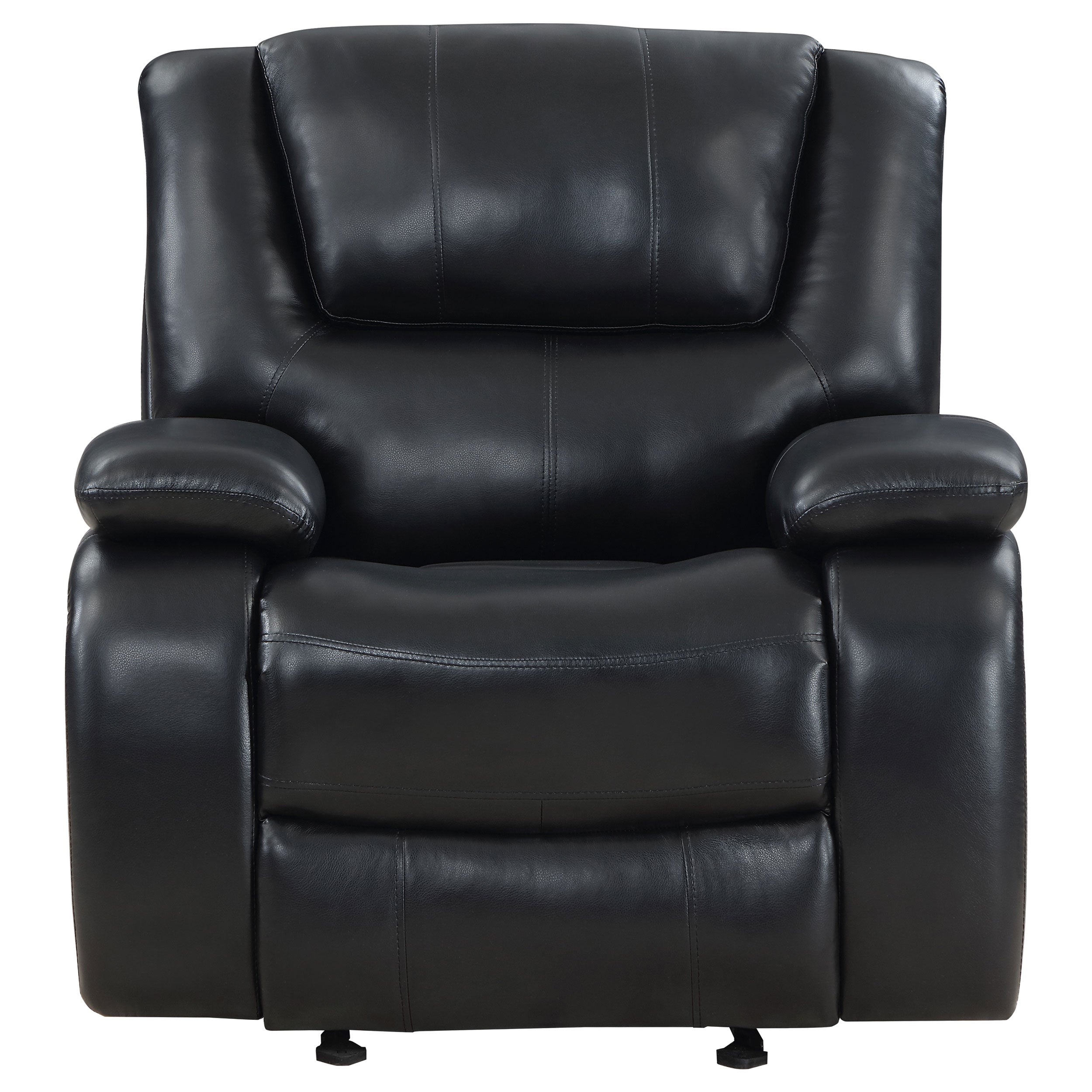Camila Upholstered Glider Recliner Chair Black-