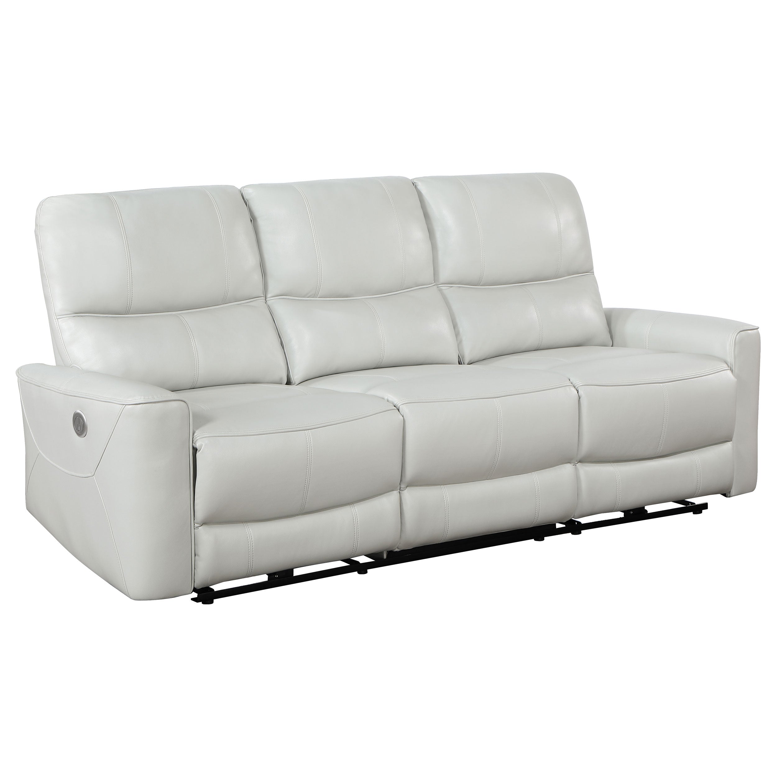 Greenfield Upholstered Power Reclining Sofa Dove Grey-