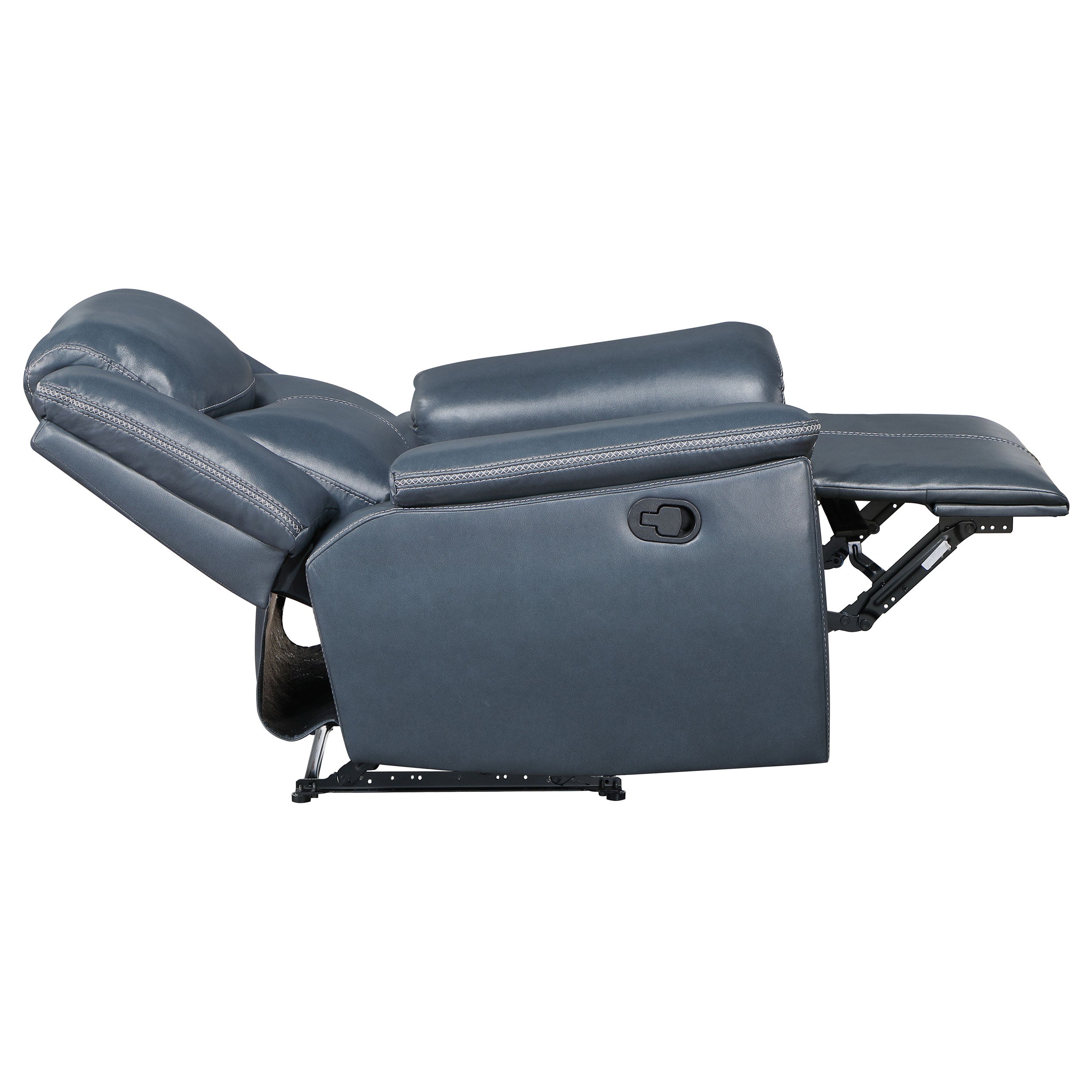 Sloane Upholstered Padded Arm Recliner Chair Blue-