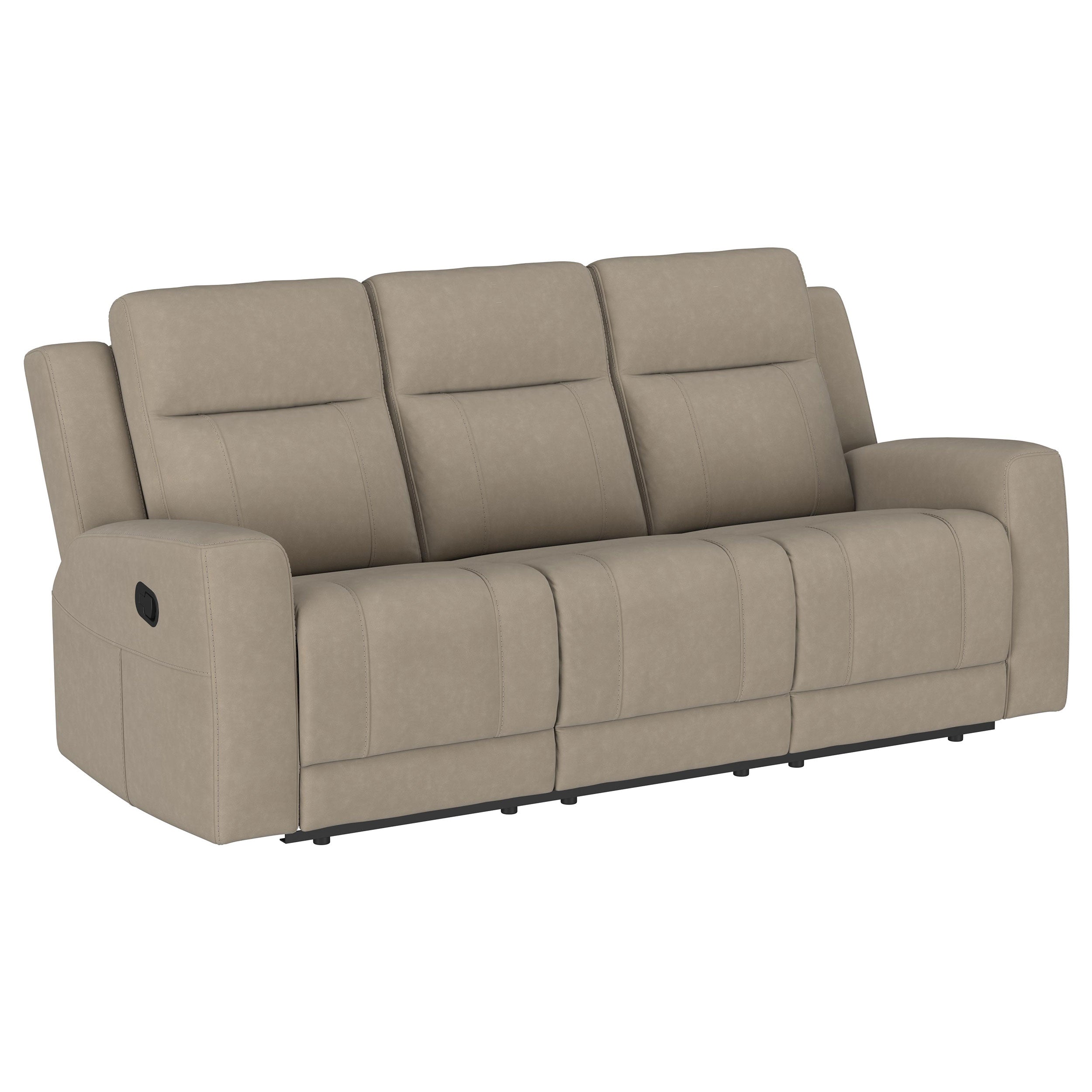 Brentwood Upholstered Motion Reclining Sofa Taupe-