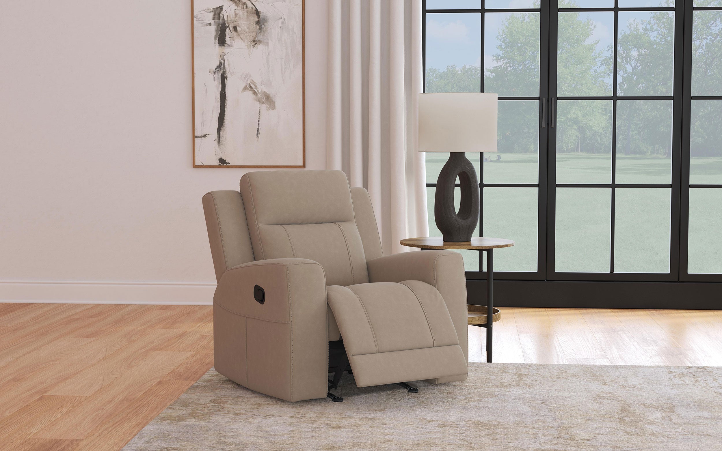 Brentwood Upholstered Recliner Chair Taupe-
