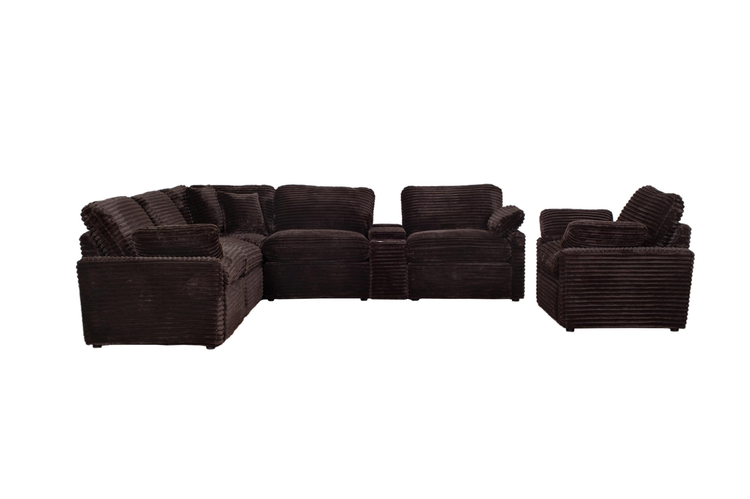 Collins Upholstered Power Recliner Chair Chocolate Brown-