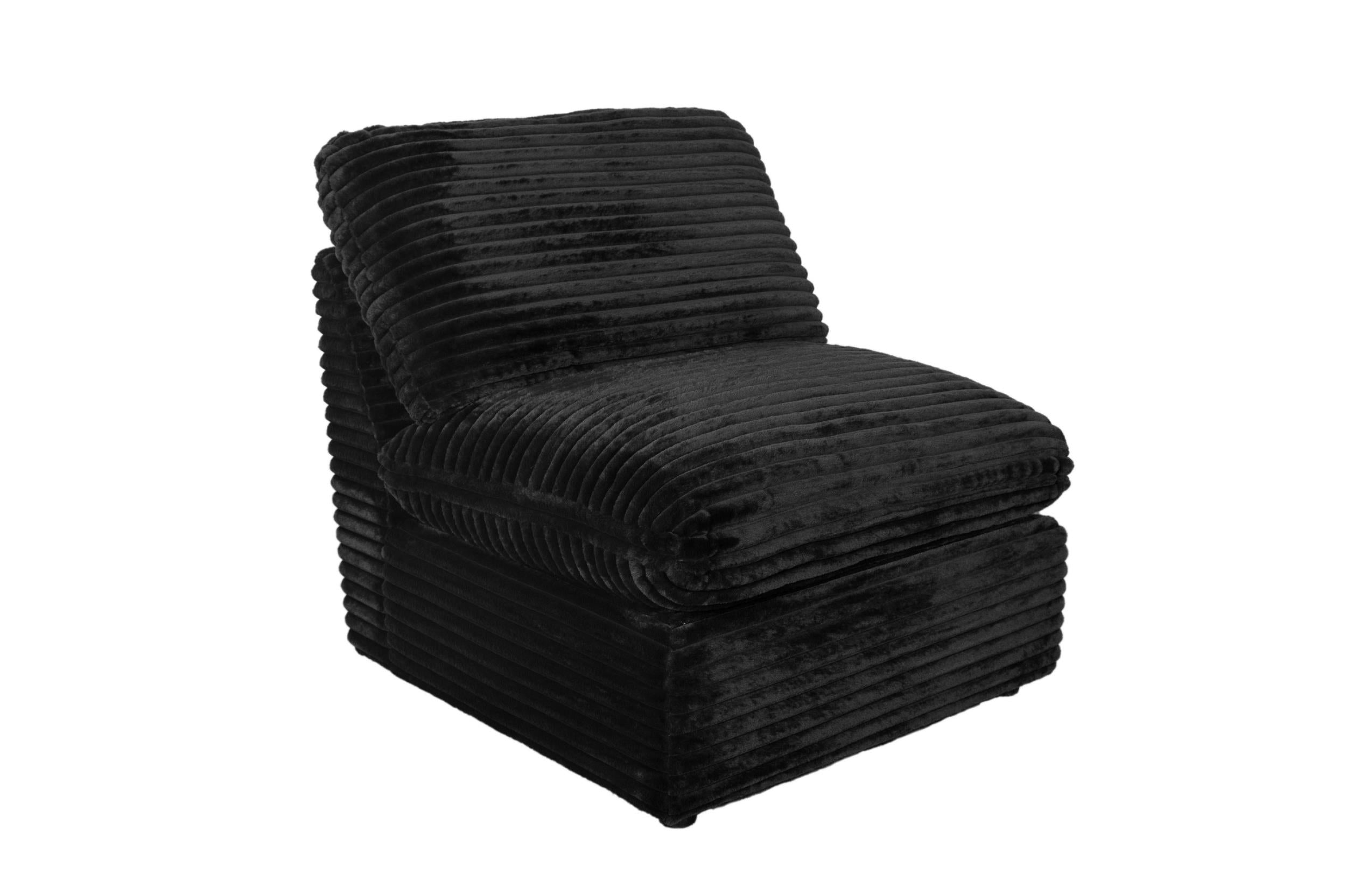 Collins Modular Armless Chair Black-