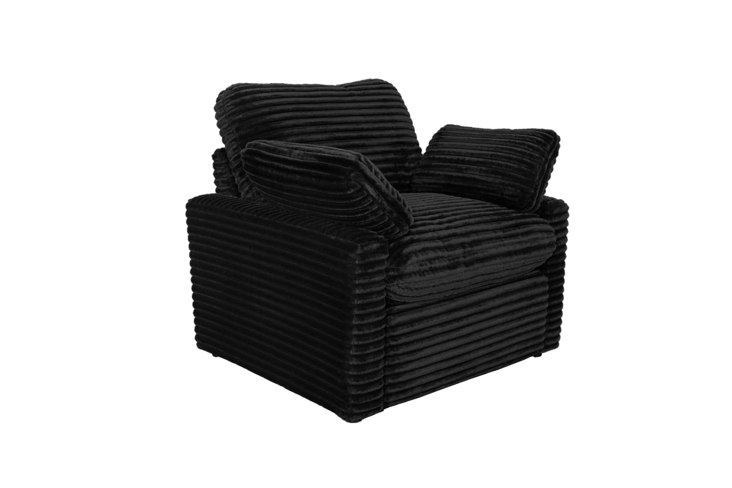 Collins Upholstered Power Recliner Chair Black-