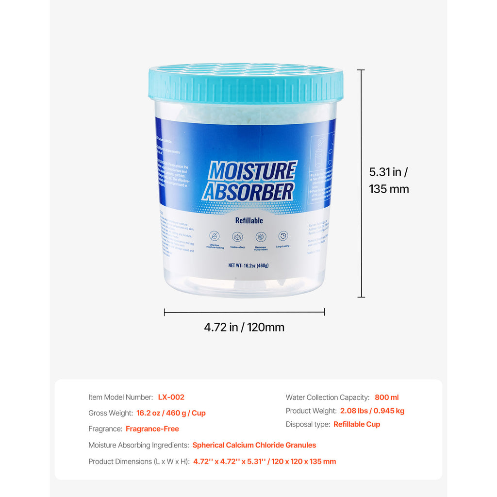 Moisture Absorber Bucket – 2 Pack with Reusable Outer Bucket