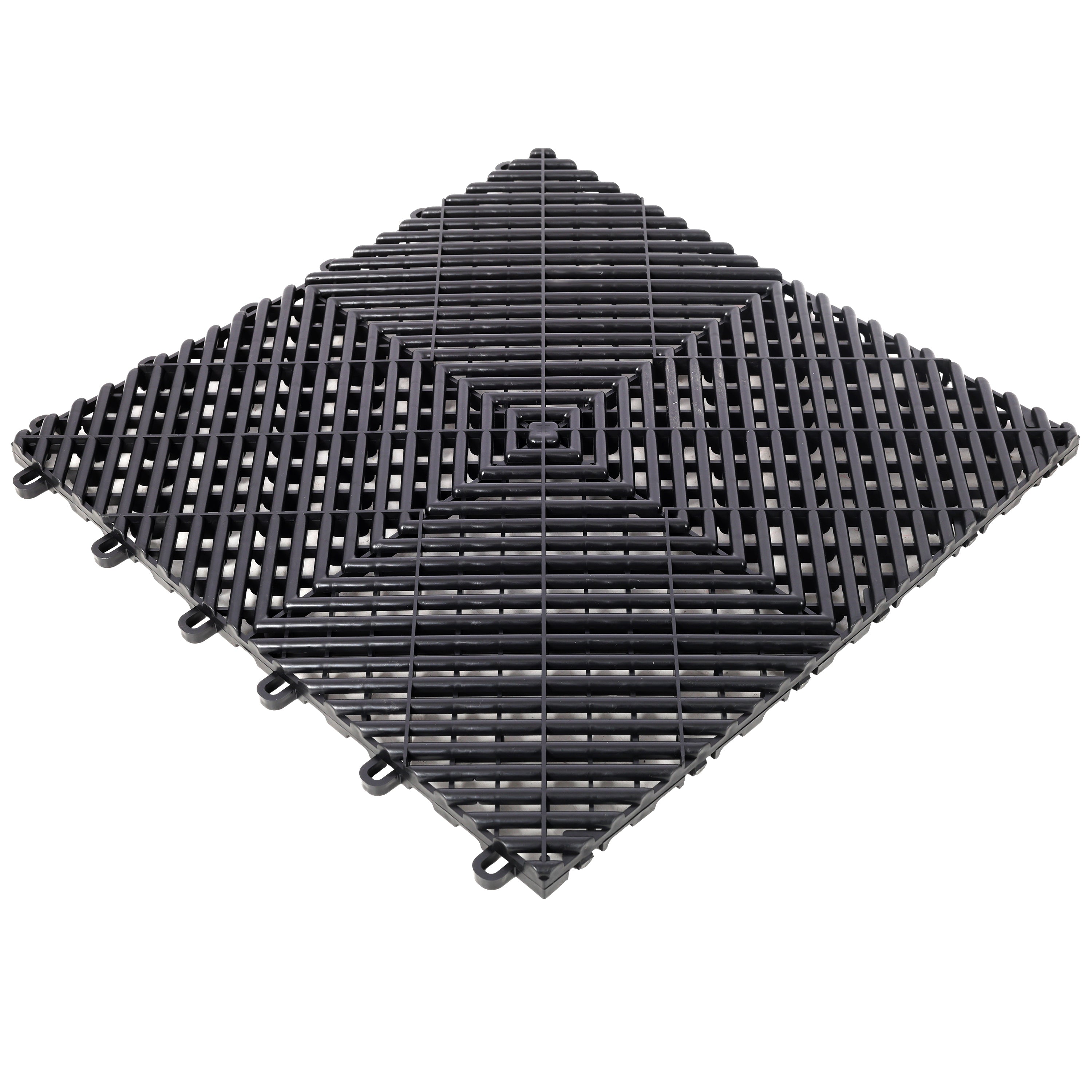 25pcs Plastic Garage Floor Mats - 15.6"x15.6"
