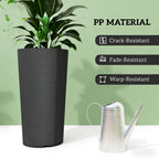 Set of 2 Flower Pots - Stackable Large Planters