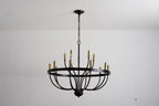 18-Light Chandelier Industrial Iron Candle Chandelier