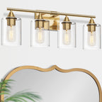 4-Light Brushed Bathroom Vanity Wall Light