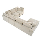 U_Style 120.8" Extra Large 7-Seater Modular Sectional Sofa