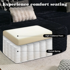 96" Frameless Boneless Soft Sofa with L-Shaped Chaise