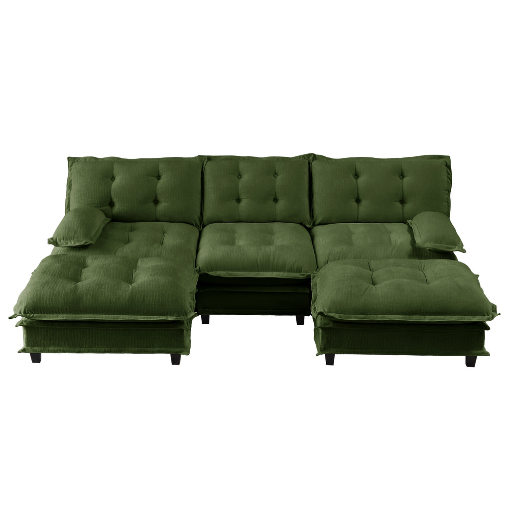 107" U Shaped Modern Sofa Modular Sectional Cloud Couch
