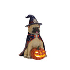 Halloween Bulldog Witch Statue