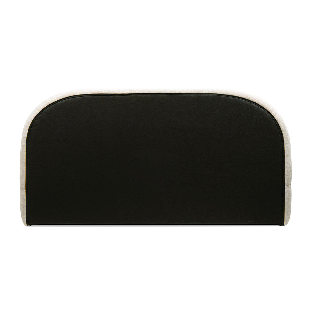 Archie Puffy Grounded Upholstered Platform Bed Queen, Oatmeal Light