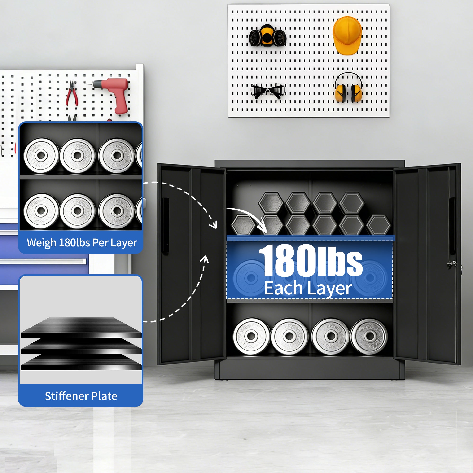 Metal Storage Cabinet with Lock