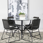 Marina Gunmetal 48-Inch Round Dining Table