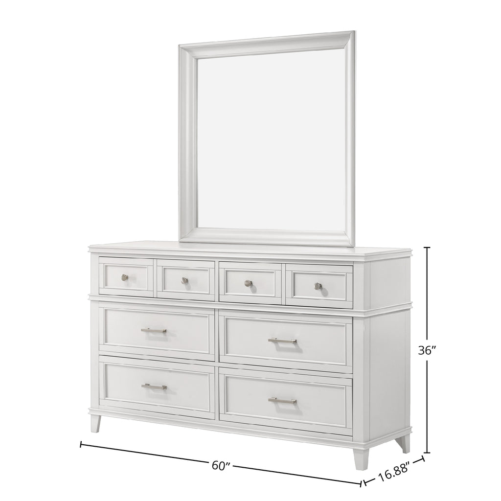 White 6 Drawer Dresser