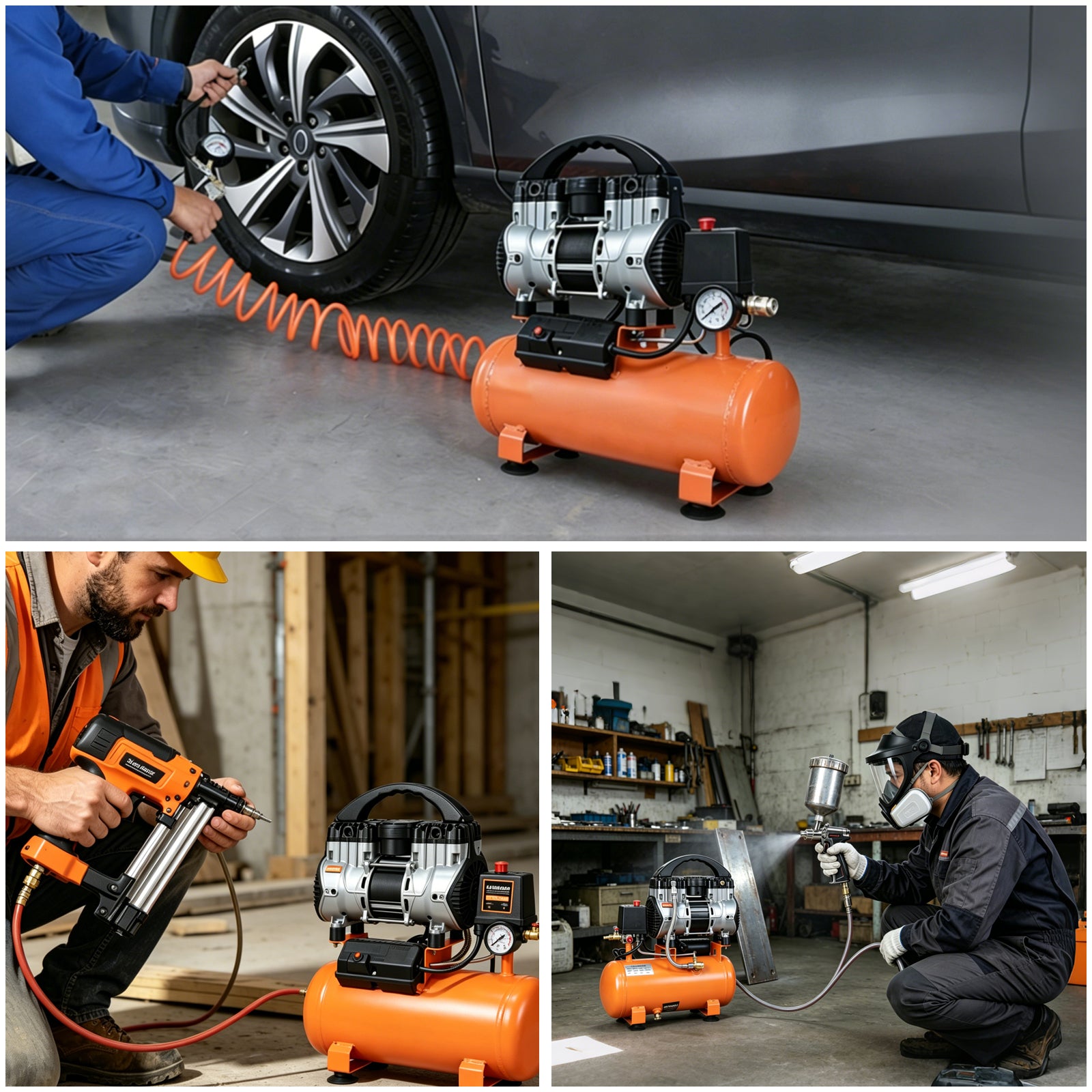 Quiet Low Noise Oil Free Air Compressor
