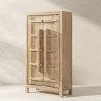 Rowan 83" Tall Reclaimed Pine Crossbar Storage Cabinet