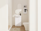 23" Freestanding Bathroom Vanity with Sink and Storage Rack