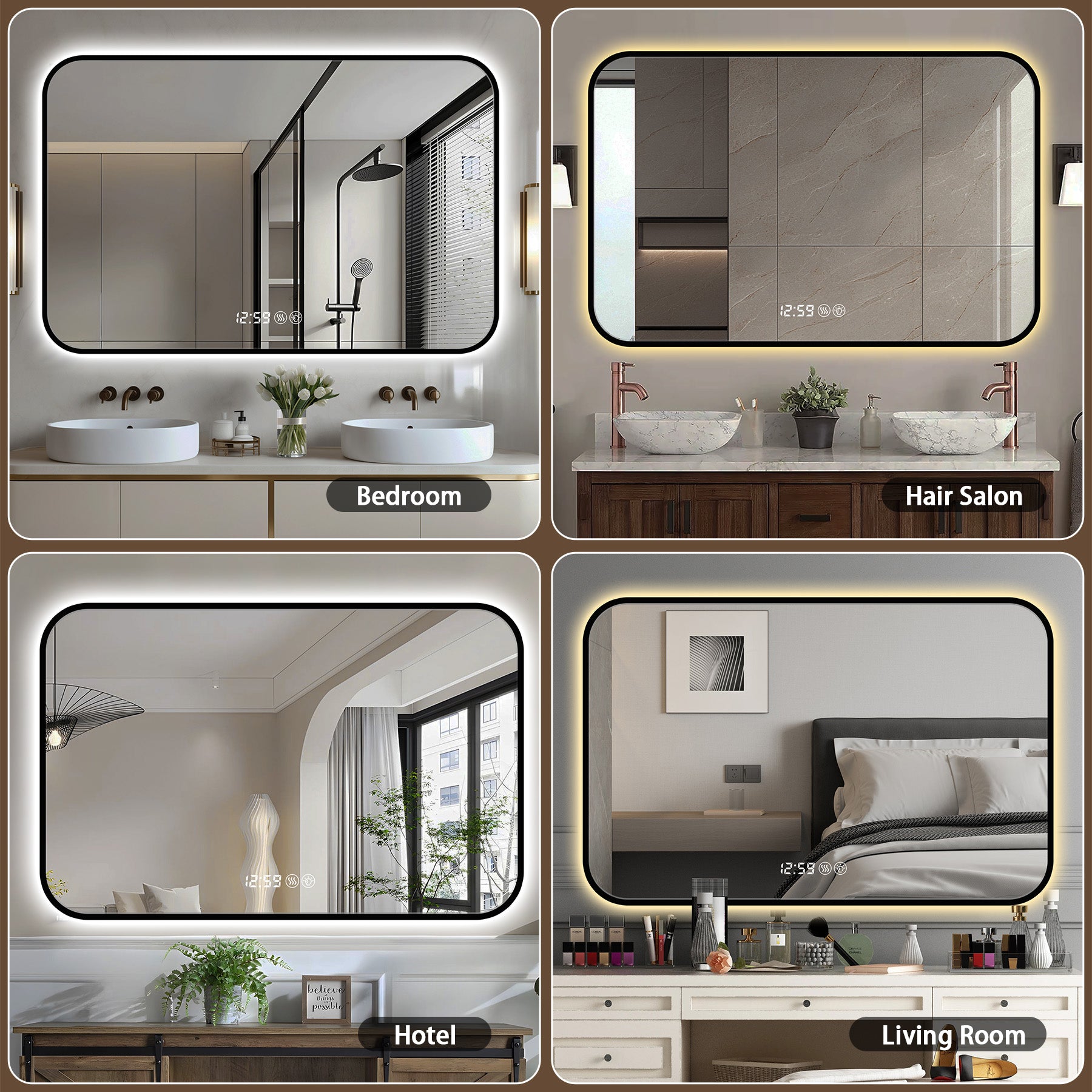 LED Bathroom Mirror - 48 x 24 Inch