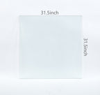 Tempered Clear Glass Top 80CM Square Dining Table