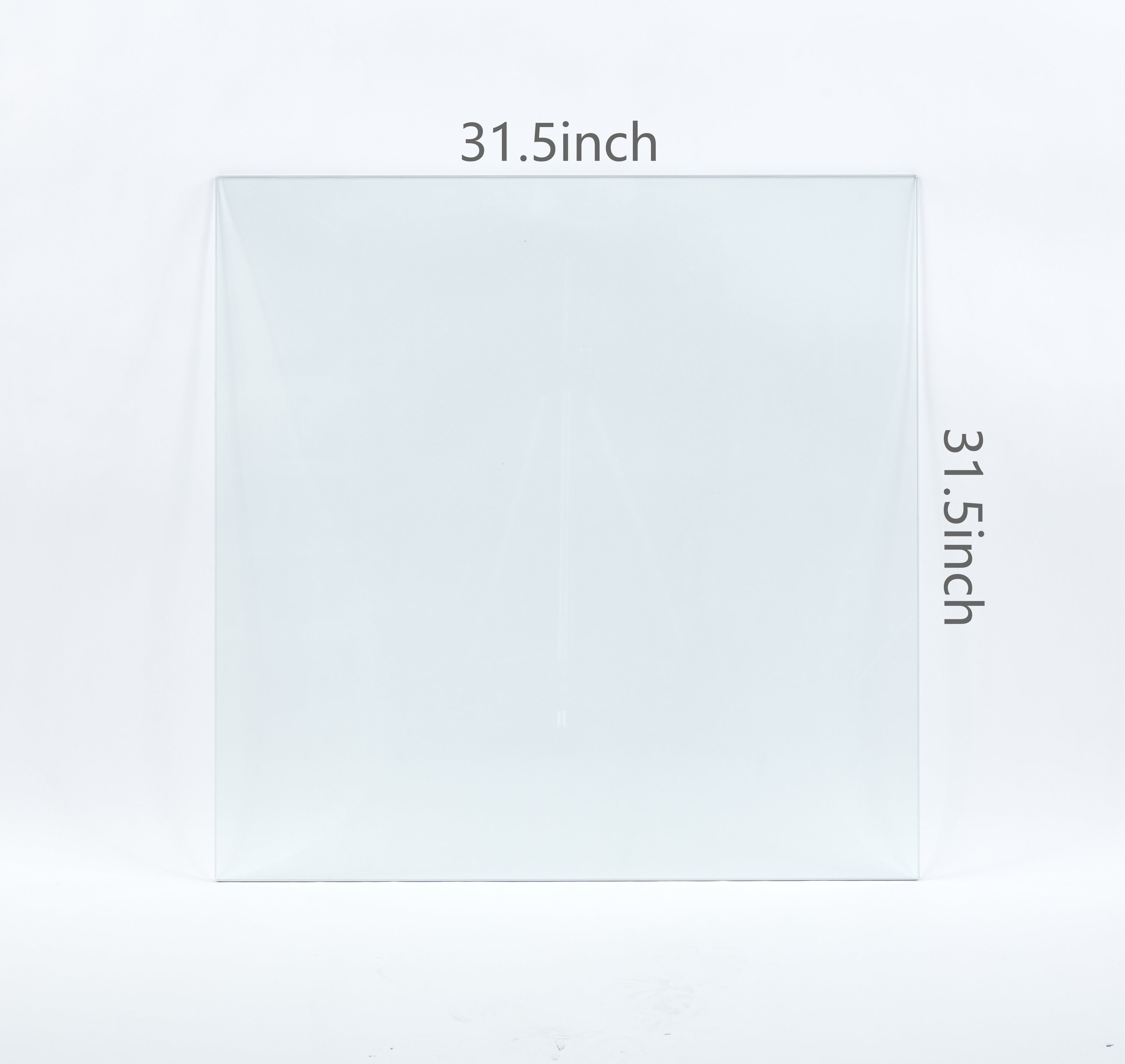 Tempered Clear Glass Top 80CM Square Dining Table
