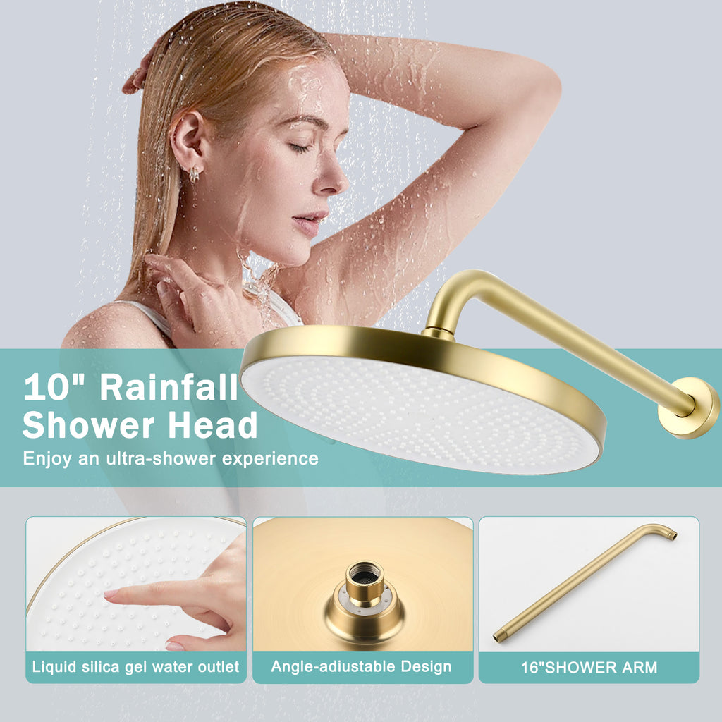 Luxury 3-Function Shower System Set - Solid