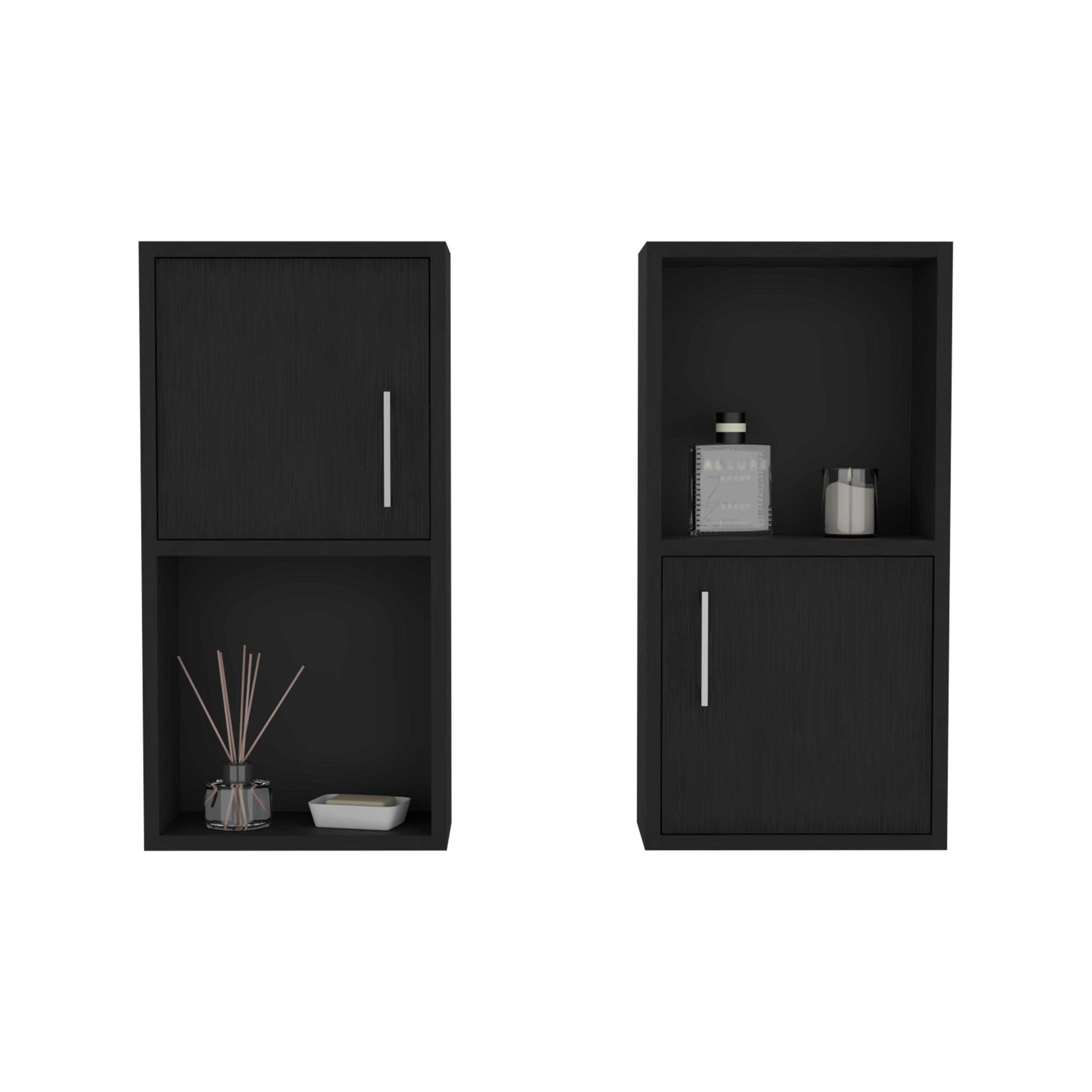 Wall Mounted Bathroom Medicine Cabinet - Eak 24" H, Two Doors