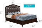 Elegant Cappuccino King Bed With Storage Options
