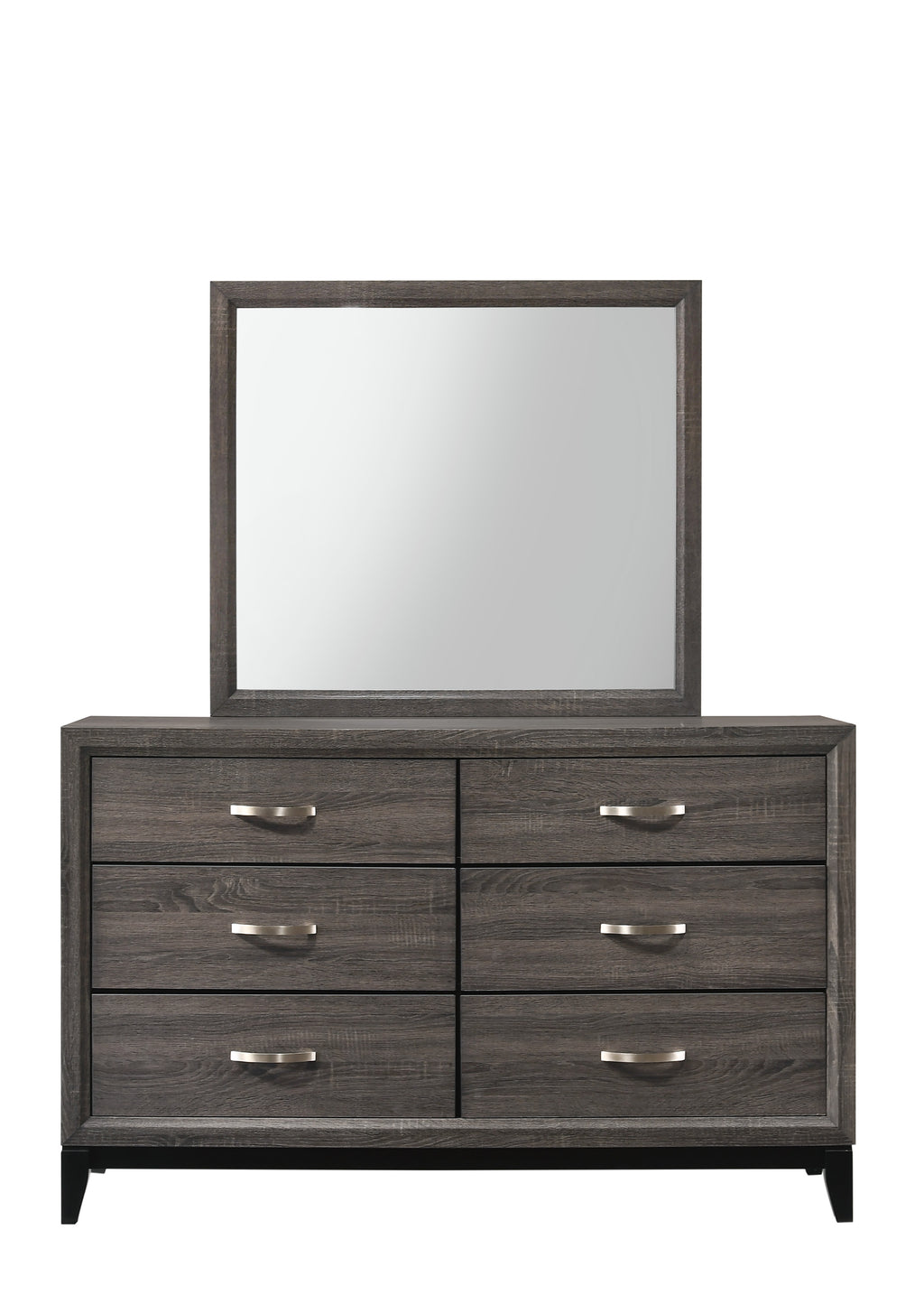 1pc Contemporary 6-Drawer Dresser