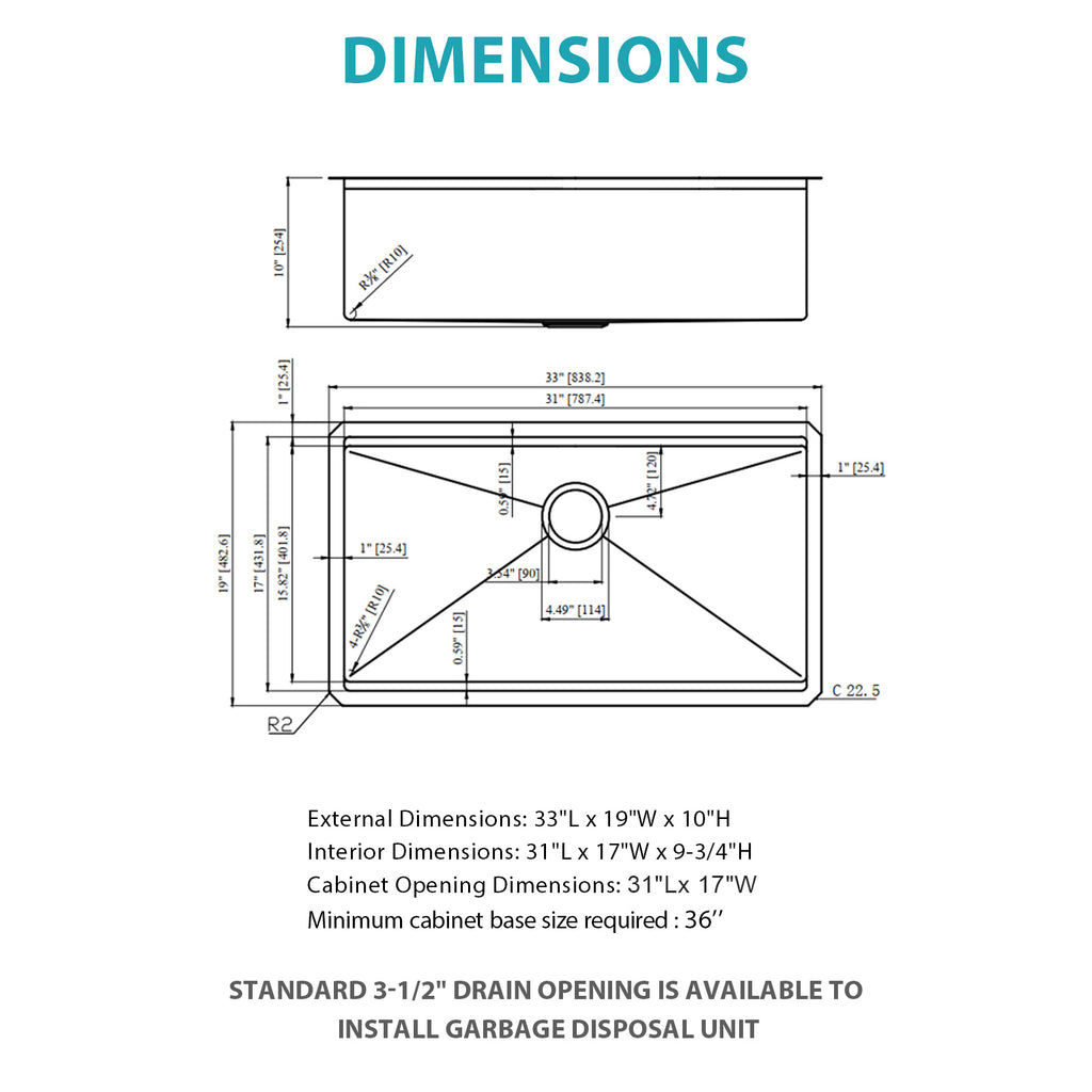Single Bowl Undermount Workstation Kitchen Sink