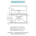 Single Bowl Undermount Workstation Kitchen Sink