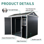 8x4ft Outdoor Resin Garden Shed