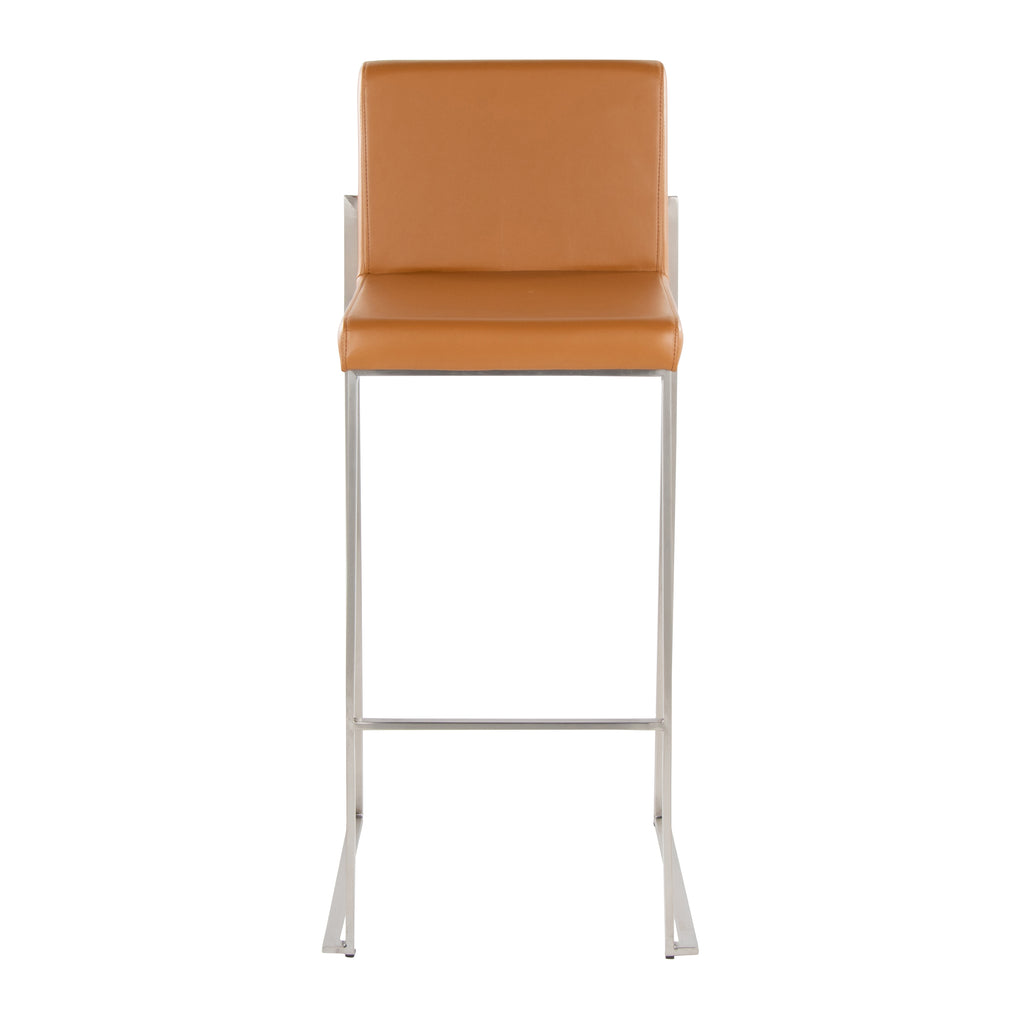 30" Contemporary High Back Barstool Set of 2