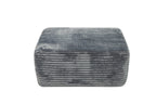 Plush Grey Ottoman