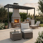 2-Piece All-Weather Outdoor Rattan Patio Furniture Set