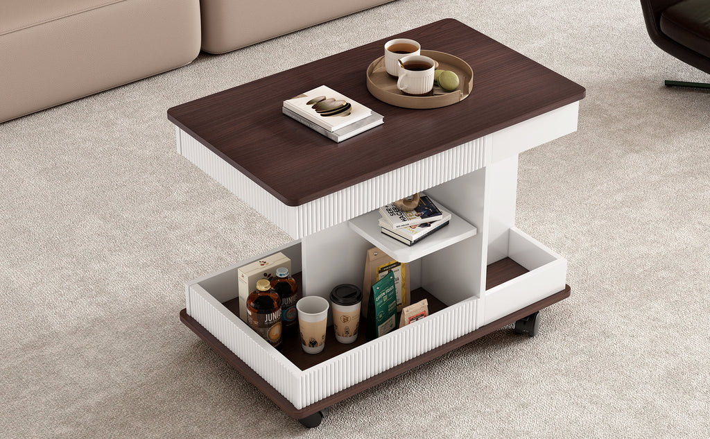 U-Can Adjustable End Table with Wheels