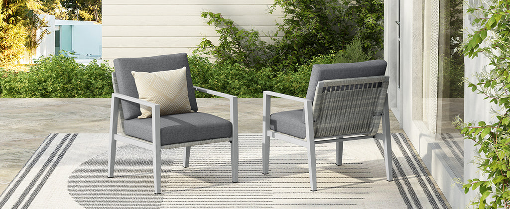 Set of 2 Patio Lounge Chairs