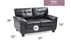 Sleek Contemporary Loveseat For Two