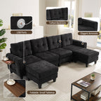 Modern Sectional Sofa 115" U-Shaped Sofa