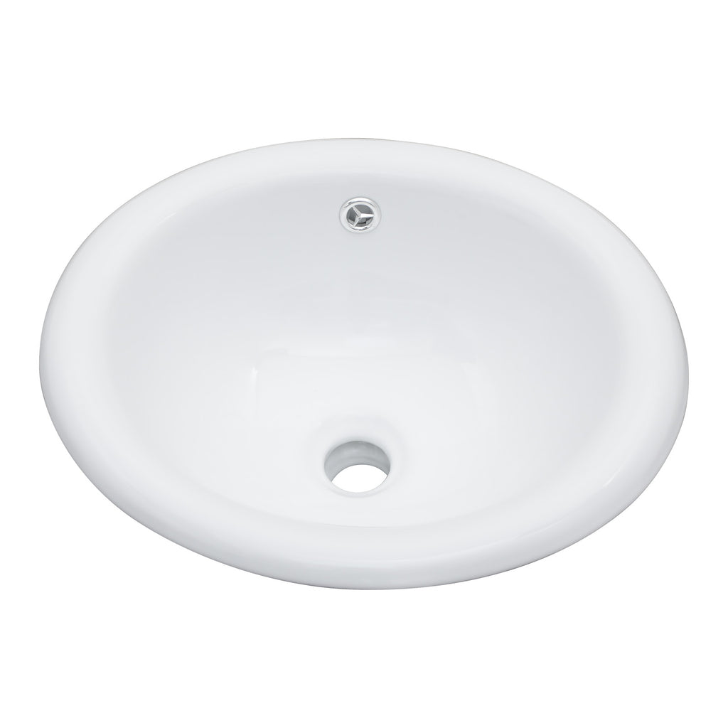 17"x15.5" Ceramic Semi-Recessed Sink