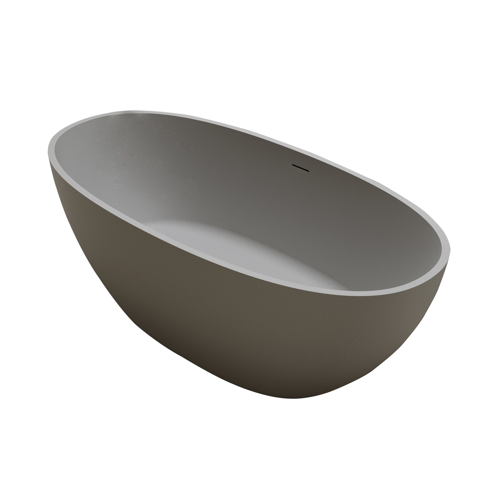 67'' Freestanding Bathtub Resin Stone Soaking Bathtub