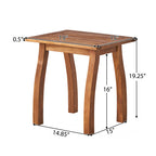 Patio Conversation Set, Outdoor Wood Leisure Seat (Set of 2)