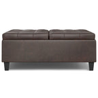 Harrison 40 Inch Wide Large Square Coffee Table Storage Ottoman
