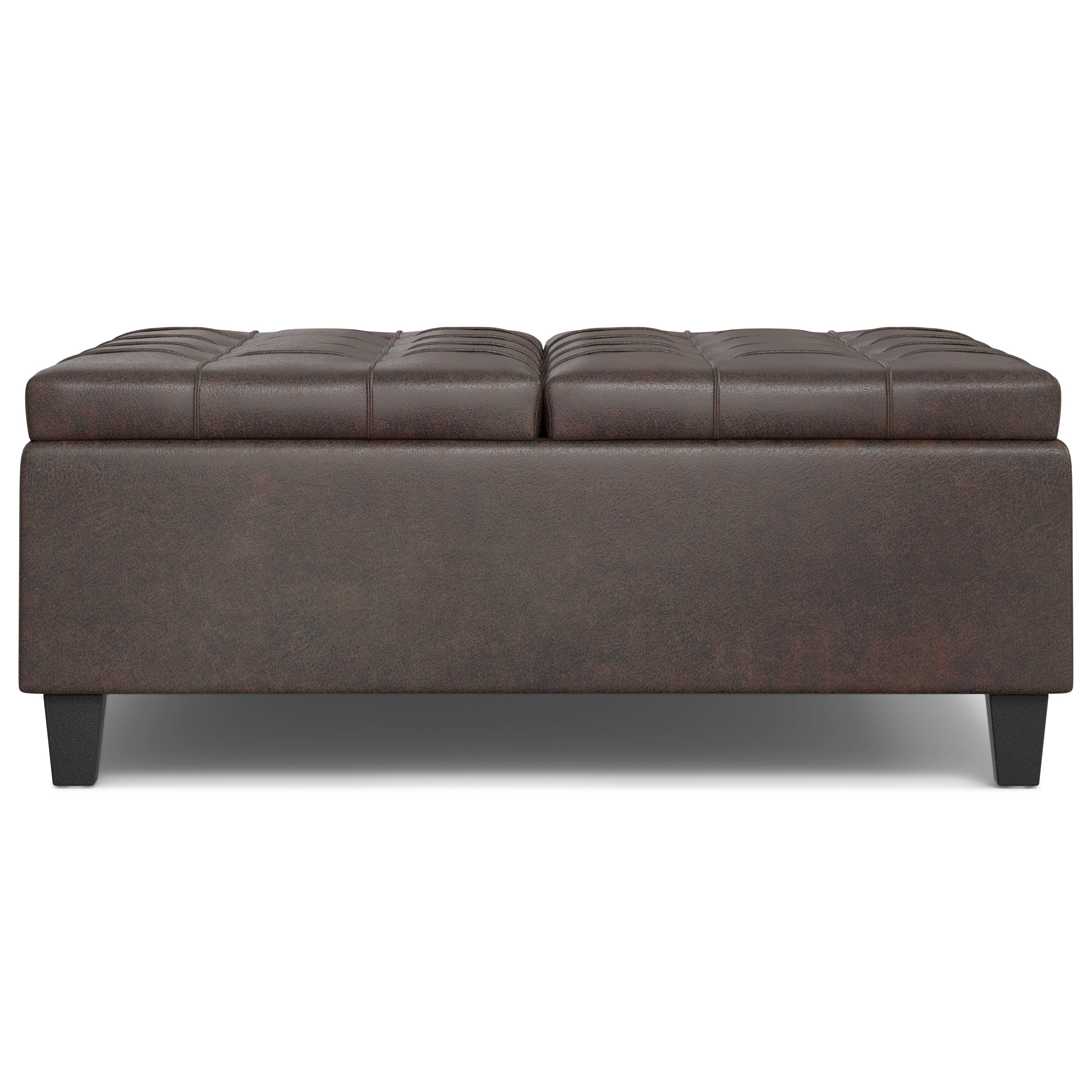 Harrison 40 Inch Wide Large Square Coffee Table Storage Ottoman